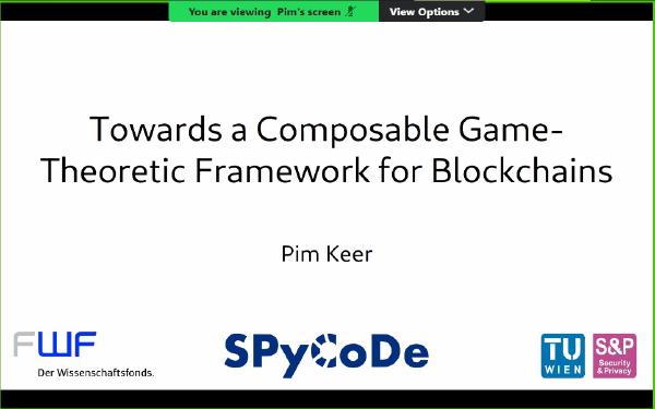 A screenshot from an online presentation by Pim Keer displays the first slide
